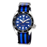 DEEP BLUE NATO DIVER #NATOBLKDARKBLUE DIVER'S WATCH - H2 Hub Watches