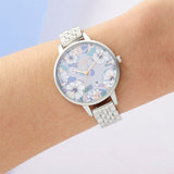 OLIVIA BURTON GROOVY BLOOMS SILVER BRACELET WOMEN'S WATCH OB16AN05