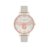 OLIVIA BURTON OB16BB17 LUCKY BEE DEMI DIAL GREY & ROSE GOLD WOMEN'S WATCH