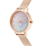 OLIVIA BURTON OB16CD09 SWEET BEE MIDI ROSE GOLD MESH WOMEN'S WATCH