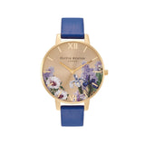 OLIVIA BURTON SECRET GARDEN PALE GOLD SUNRAY & FLORAL WOMEN'S WATCH OB16FS108