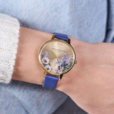OLIVIA BURTON SECRET GARDEN PALE GOLD SUNRAY & FLORAL WOMEN'S WATCH OB16FS108