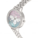 OLIVIA BURTON OB16GB05 OMBRE DIAL SILVER SPARKLE WOMEN'S WATCH
