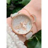 OLIVIA BURTON OB16GB10 GRAY LEATHER WOMEN WATCH