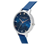 OLIVIA BURTON OB16GD97 BLUE LEATHER WOMEN WATCH