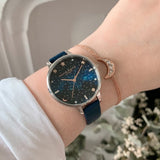 OLIVIA BURTON OB16GD97 BLUE LEATHER WOMEN WATCH