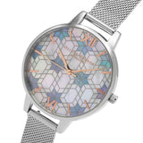 OLIVIA BURTON OB16IQ01 ICE QUEEN SILVER & RG WOMEN'S WATCH