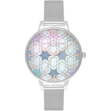 OLIVIA BURTON OB16IQ01 ICE QUEEN SILVER & RG WOMEN'S WATCH