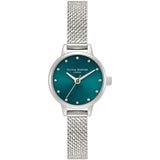 Olivia Burton Green Dial Silver Stainless Steel Strap Women Watch OB16MN13