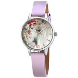 OLIVIA BURTON PAINTERLY OB16PP50 PARMA VIOLET LEATHER WOMEN WATCH