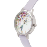OLIVIA BURTON PAINTERLY OB16PP50 PARMA VIOLET LEATHER WOMEN WATCH