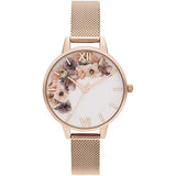 OLIVIA BURTON OB16PP57 FLORALS PALE ROSE GOLD WOMEN WATCH