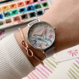 OLIVIA BURTON OB16PP78 WHITE LEATHER WOMEN'S WATCH