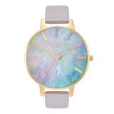 OLIVIA BURTON OB16RB30 RAINBOW DIAL LEATHER WOMEN WATCH