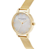 OLIVIA BURTON DETAIL PALE GOLD MESH OB16SE08 WOMEN'S WATCH