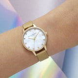 OLIVIA BURTON DETAIL PALE GOLD MESH OB16SE08 WOMEN'S WATCH