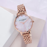 OLIVIA BURTON OB16SE15 DEMI BLUSH MOTHER OF PEARL DIAL AND ROSE GOLD BRACELET WOMEN'S WATCH