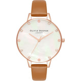 OLIVIA BURTON OB16SE18 CLASSIC WHITE MOTHER OF PEARL & STONE WOMEN'S WATCH