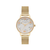 OLIVIA BURTON OB16TP01 TEA PARTY MIDI DIAL GOLD MESH WOMEN'S WATCH