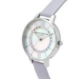 OLIVIA BURTON WONDERLAND WHITE MOTHER OF PEARL & STONE WOMEN'S WATCH OB16WD102