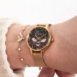 OLIVIA BURTON OB16WG85 BEE DEMI NIGHT GARDEN GOLD TONE MESH STRAP WOMEN'S WATCH