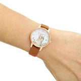 OLIVIA BURTON VEGAN HONEY TAN & ROSE GOLD ILLUSTRATED ANIMALS WATCH OB16WL87