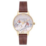 OLIVIA BURTON OB16WL92 BROWN LEATHER WOMEN WATCH