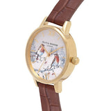 OLIVIA BURTON OB16WL92 BROWN LEATHER WOMEN WATCH