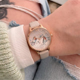 OLIVIA BURTON OB16WL94 GREY LEATHER WOMEN WATCH