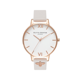Olivia Burton 3D Bee Blush Strap Women Watch OBGSET52