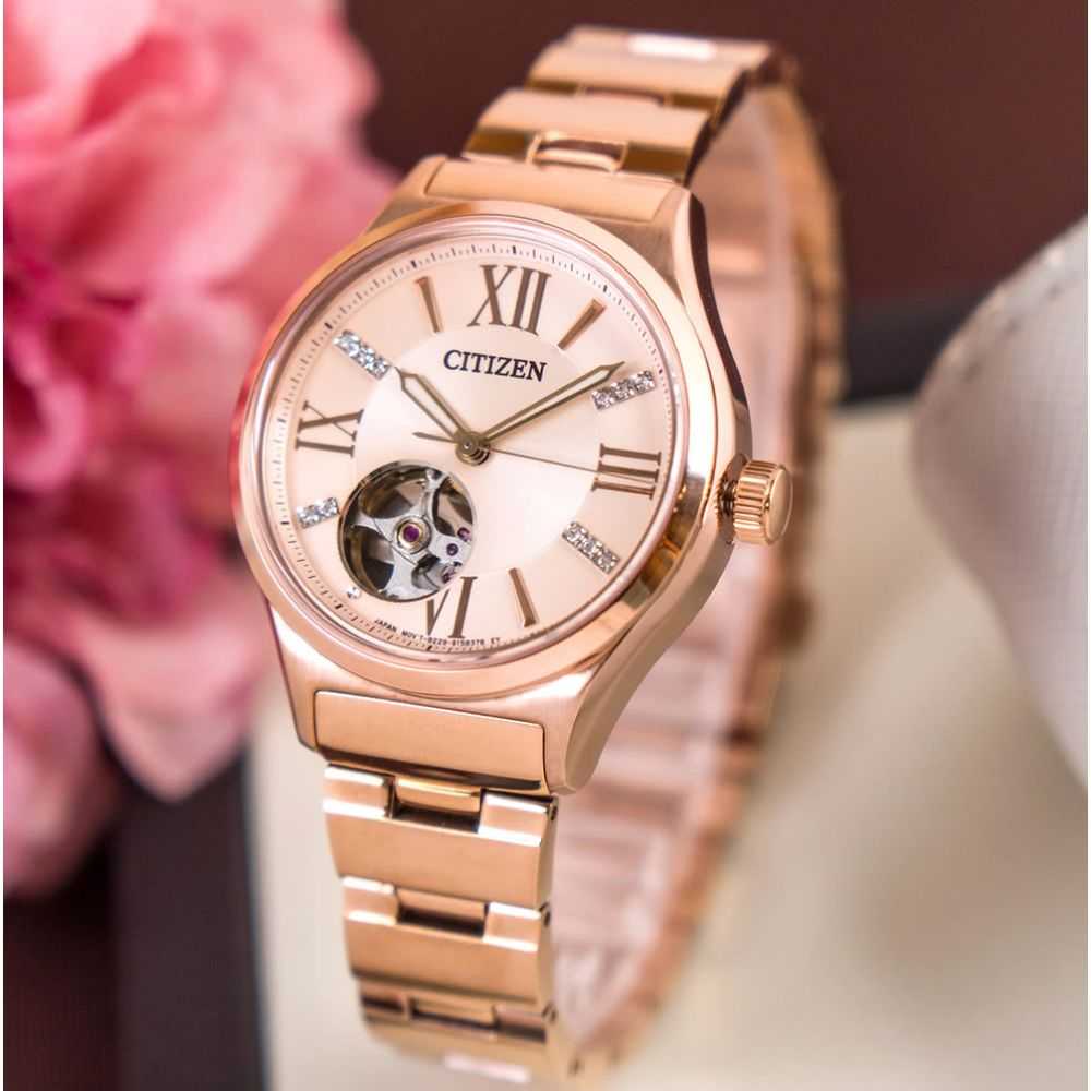 CITIZEN PC1003-58X AUTOMATIC ROSE GOLD STAINLESS STEEL WOMEN'S WATCH - H2 Hub Watches