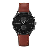 PAUL HEWITT PH-C-B-BSS-1M BLACK DIAL BROWN LEATHER STRAP MEN'S WATCH