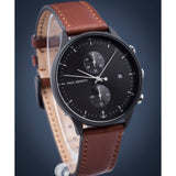 PAUL HEWITT PH-C-B-BSS-1M BLACK DIAL BROWN LEATHER STRAP MEN'S WATCH