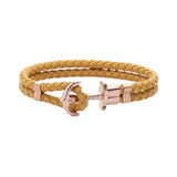 PAUL HEWITT PHREPS PH-PH-L-R-CA-S STAINLESS STEEL AND LEATHER BRACELET