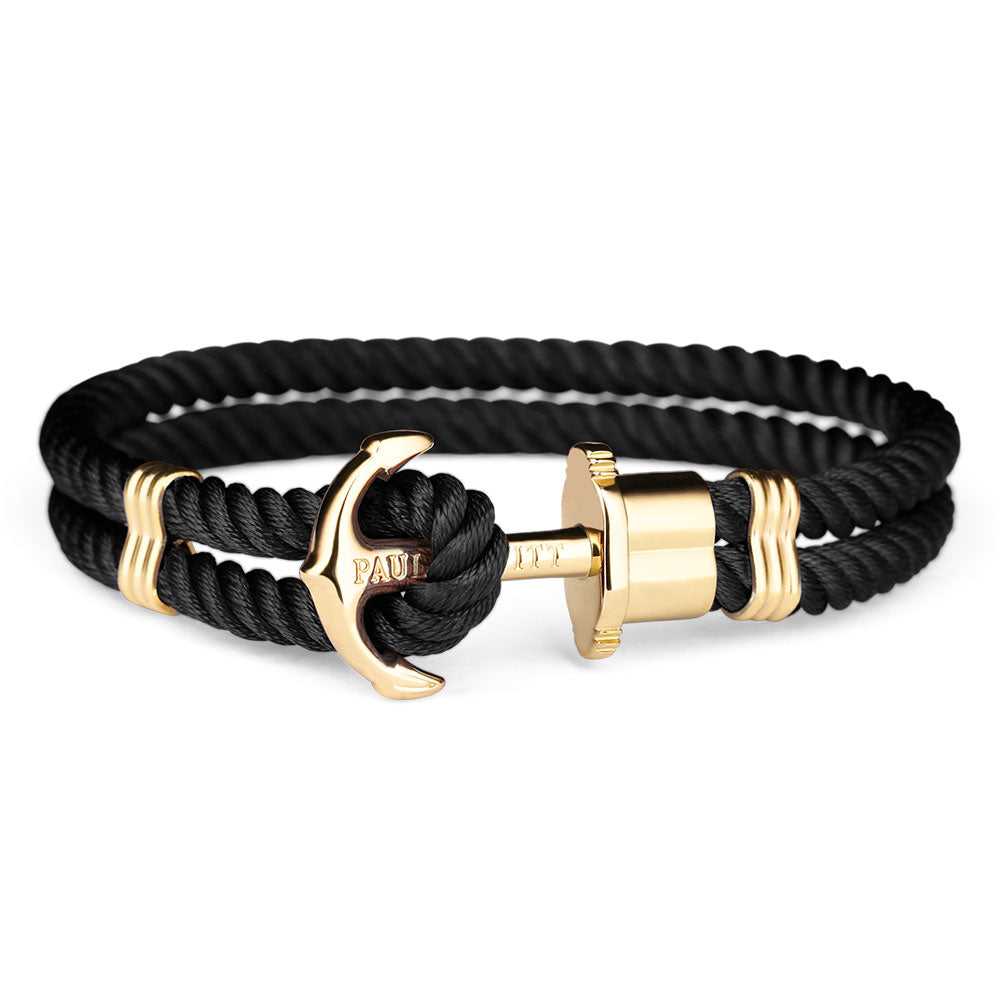 PAUL HEWITT ACCESSORY PHREP IP GOLD NYLON BLACK - H2 Hub Watches