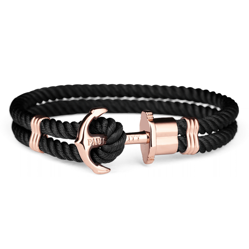 PAUL HEWITT ACCESSORY PHREP IP ROSE GOLD NYLON BLACK - H2 Hub Watches