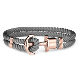 PAUL HEWITT ACCESSORY PHREP IP ROSE GOLD NYLON GREY - H2 Hub Watches