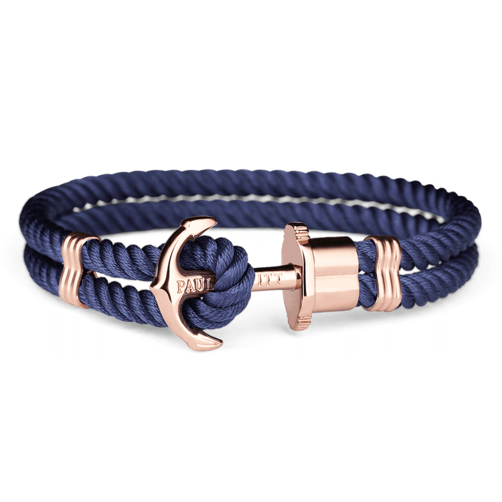 PAUL HEWITT ACCESSORY PHREP IP ROSE GOLD NYLON NAVY - H2 Hub Watches