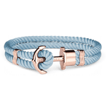 PAUL HEWITT ACCESSORY PHREP IP ROSE GOLD NYLON NIAGARA BLUE - H2 Hub Watches