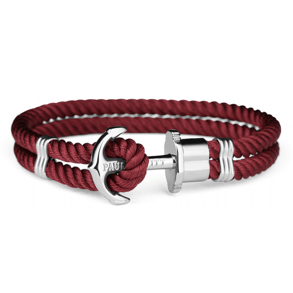 PAUL HEWITT ACCESSORY PHREP IP SILVER NYLON DARK BERRY - H2 Hub Watches