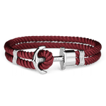 PAUL HEWITT ACCESSORY PHREP IP SILVER NYLON DARK BERRY - H2 Hub Watches
