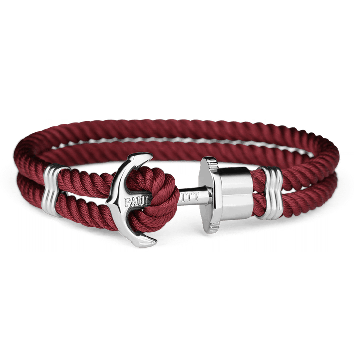 PAUL HEWITT ACCESSORY PHREP IP SILVER NYLON DARK BERRY - H2 Hub Watches