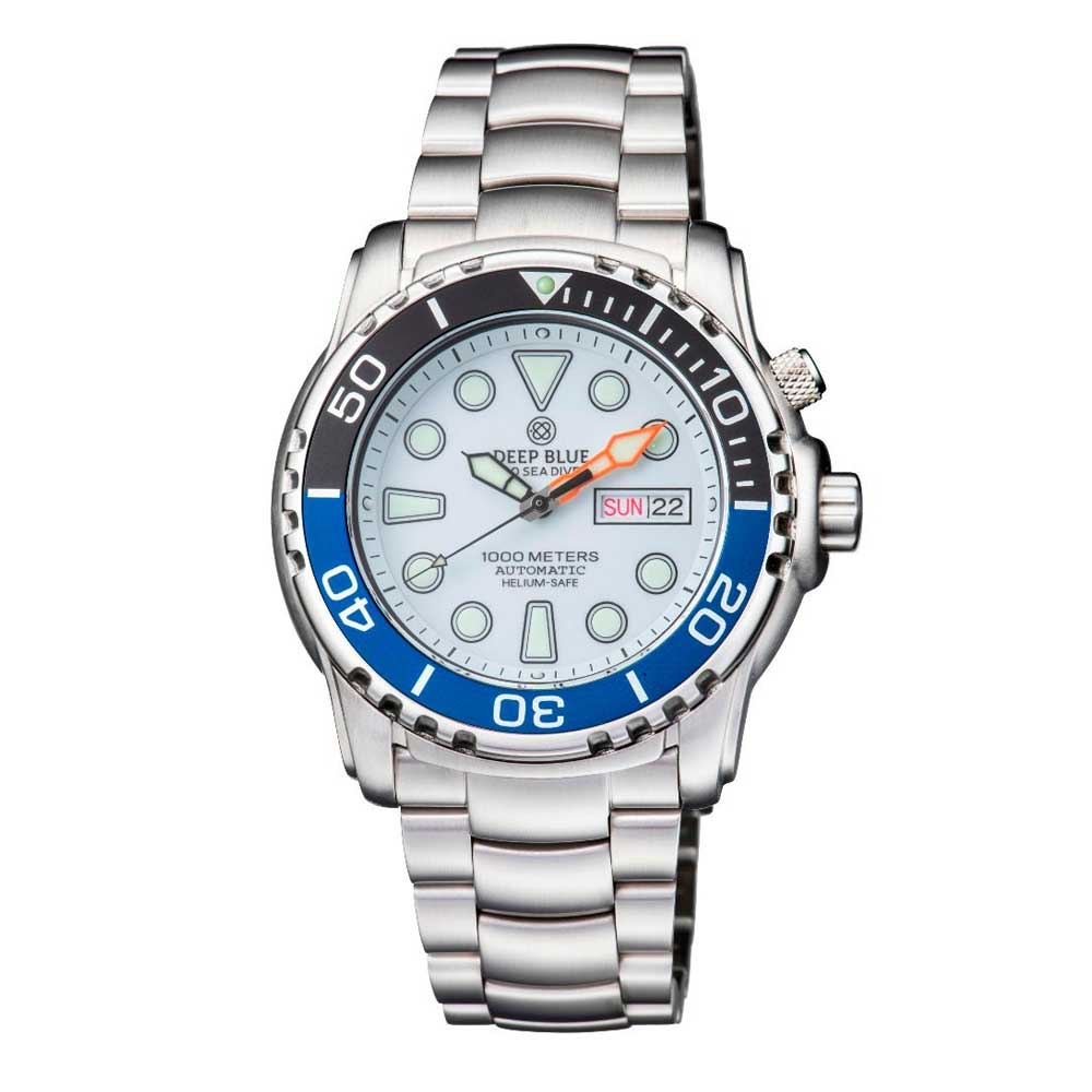 DEEP BLUE PRO SEA DIVER #PSD1KBATMAN203040WHITEDIAL DIVER'S WATCH - H2 Hub Watches