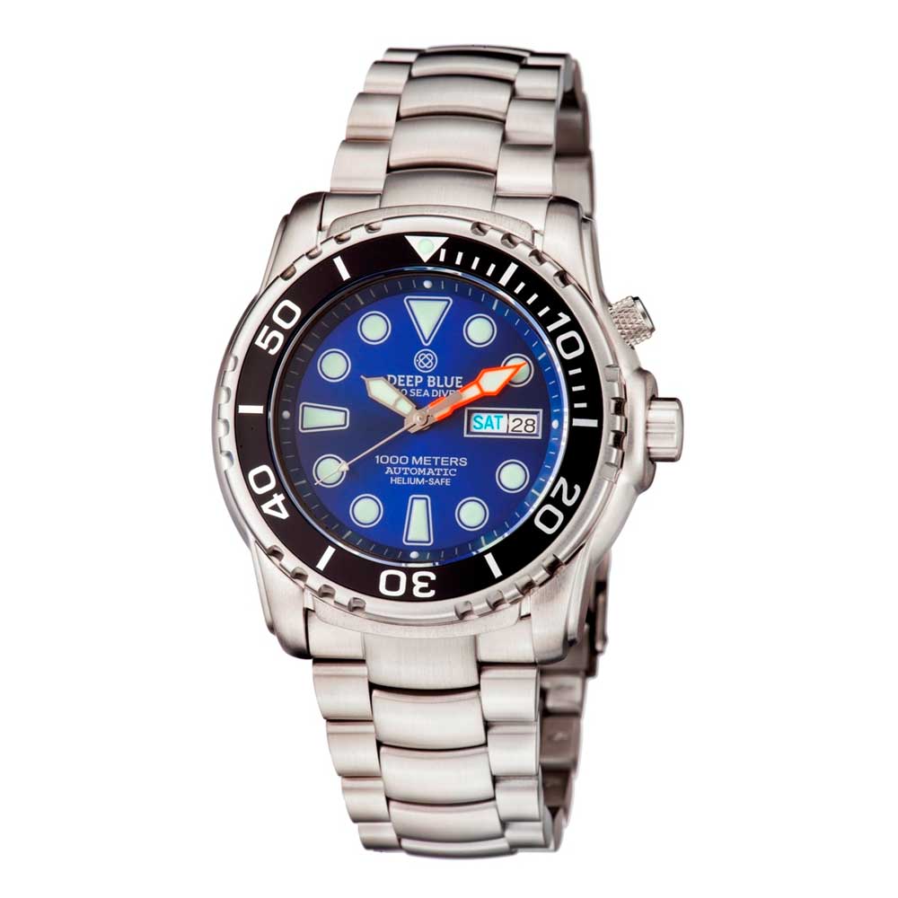 DEEP BLUE PRO SEA DIVER #PSD1KDARKBLUE DIVER'S WATCH - H2 Hub Watches