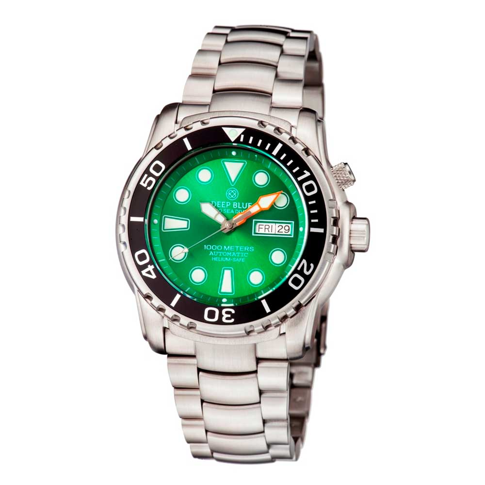 DEEP BLUE PRO SEA DIVER #PSD1KGREEN DIVER'S WATCH - H2 Hub Watches