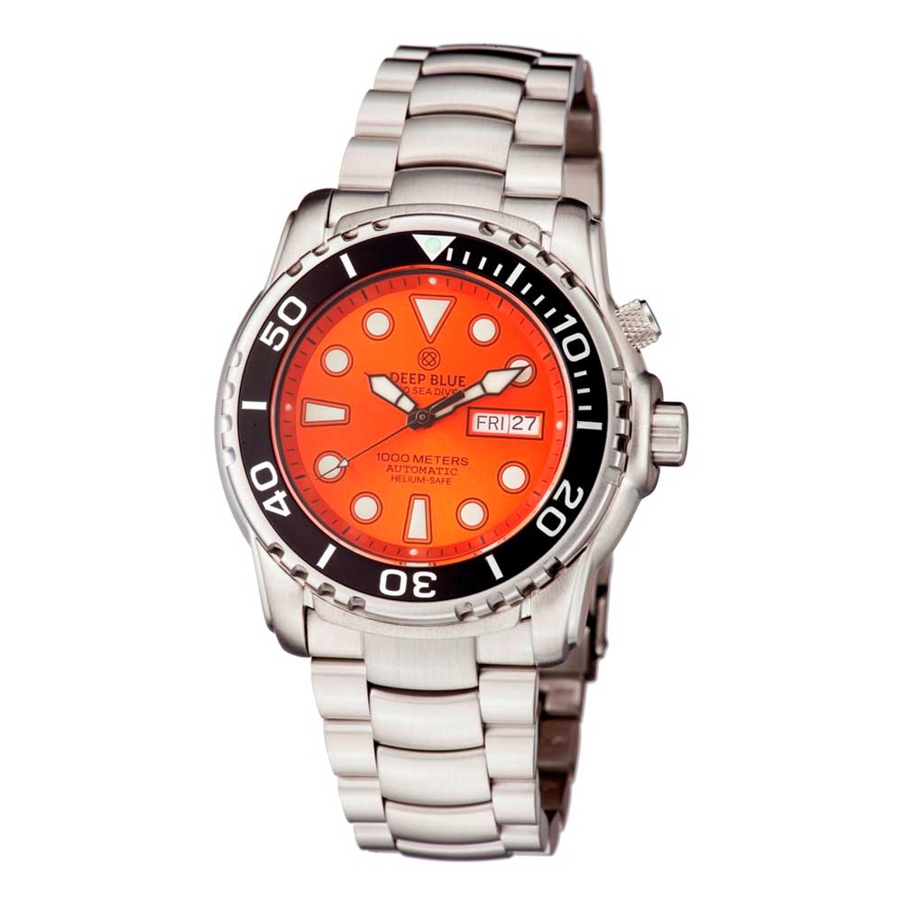 DEEP BLUE PRO SEA DIVER #PSD1KORANGE DIVER'S WATCH - H2 Hub Watches