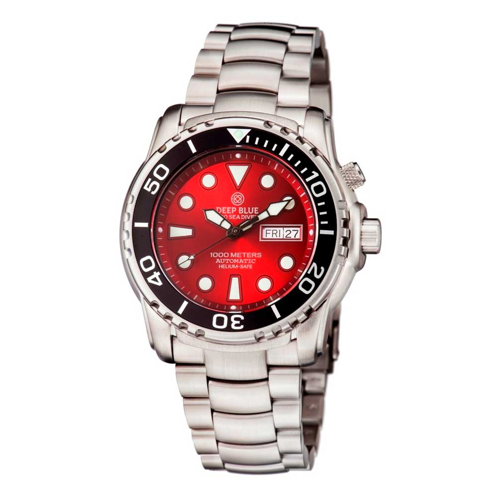 DEEP BLUE PRO SEA DIVER #PSD1KRED DIVER'S WATCH - H2 Hub Watches