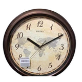 SEIKO QHA006ZL BROWN ROUND WALL CLOCK