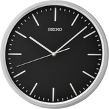 Seiko Clock Black Dial Round Wall Clock QHA009S