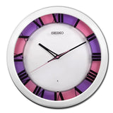 Seiko Round White Dial Wall Clock QHA010W